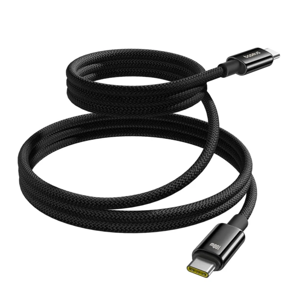 Baseus Tungsten Gold magnetic USB-C / USB-C cable 100W 1m - black