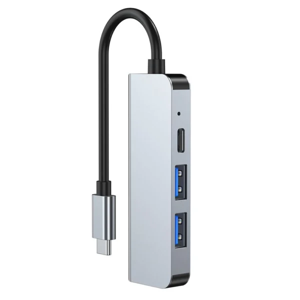 HUB Tech-Protect V2 4in1 USB-C - USB-A 3.0 / USB-A 2.0 / USB-C / HDMI - gray