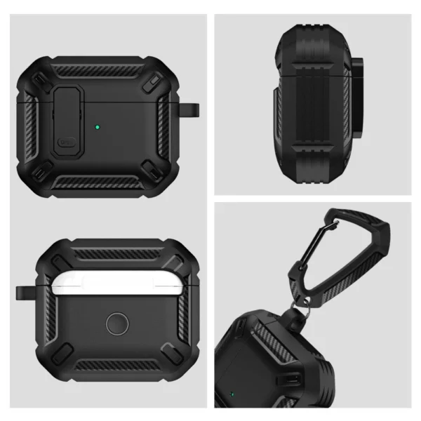 Tech-Protect X-Carbo case for AirPods Pro 1 / 2 - black