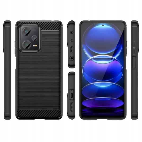 Tech-Protect TPUCarbon Case for Xiaomi Redmi Note 12 5G / Poco X5 5G - Black