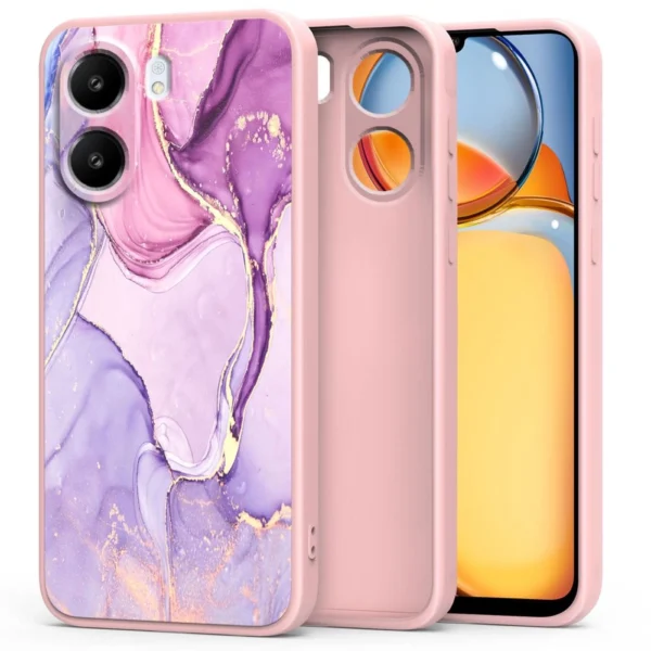 Tech-Protect Mood Case for Xiaomi Redmi 13C / Poco C65 - Pink Marble