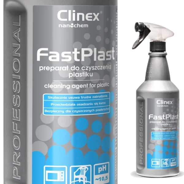 Antistatic preparation for cleaning plastic, household appliances, furniture, RTV, CLINEX FastPlast 1L