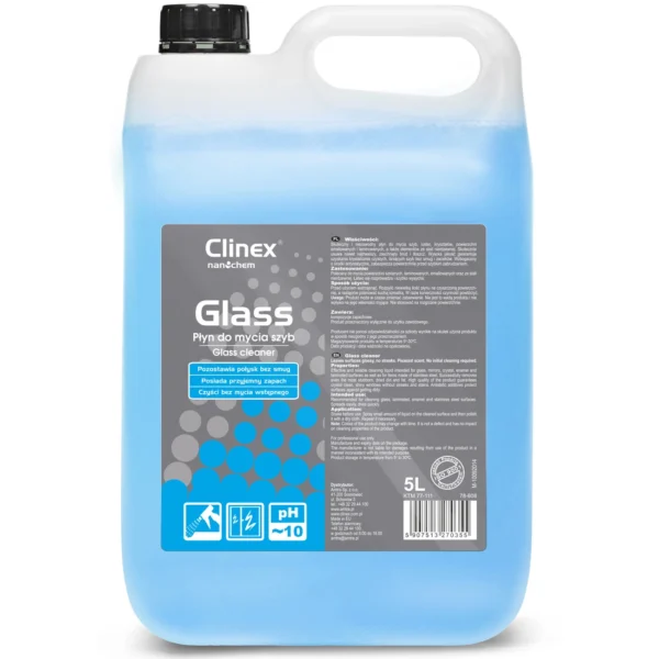 Professional liquid for cleaning glass, mirrors and streaks free glass CLINEX Glass 5L