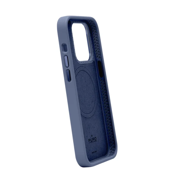 Puro Icon Mag Pro MagSafe Silicone Case for iPhone 15 Pro Max - Dark Blue