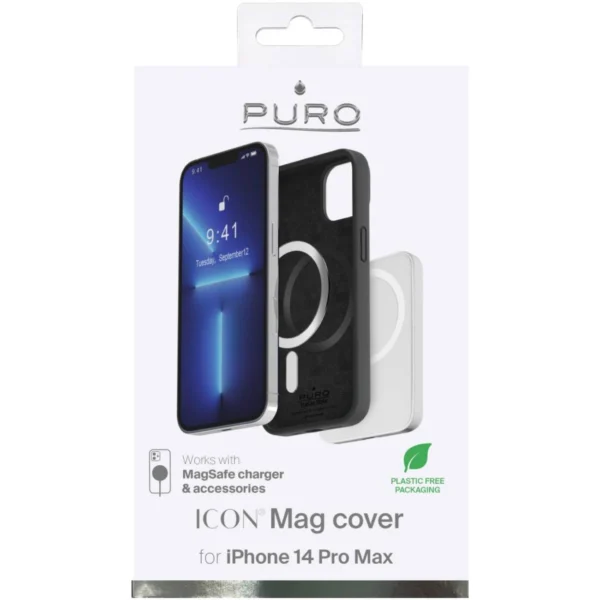 Puro Icon Mag MagSafe Silicone Case for iPhone 14 Pro Max - Black