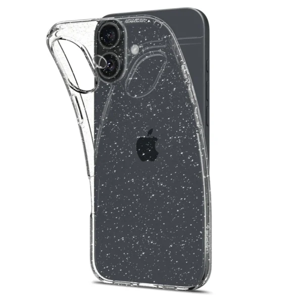 Spigen Liquid Crystal iPhone 16 Case - Clear Glitter