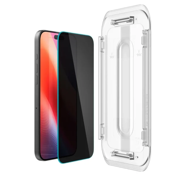 Spigen Glas.tR EZ Fit Privacy Tempered Glass for iPhone 16 Pro - 2 pcs.