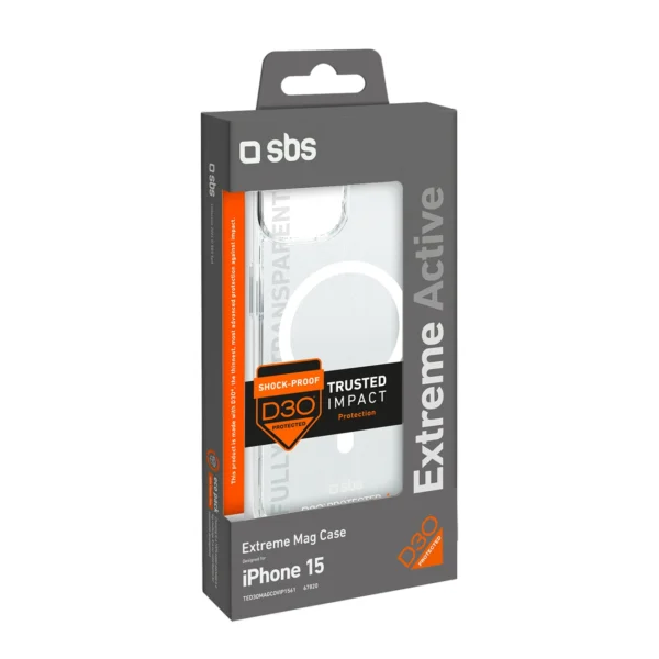 SBS D3O MagSafe iPhone 15 Case - Clear