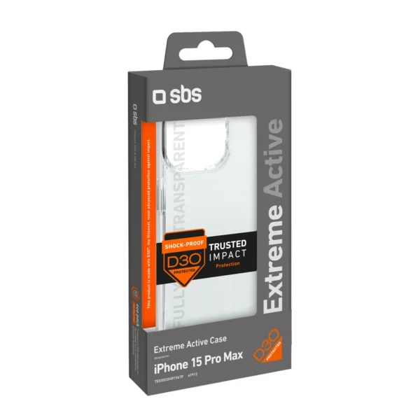 SBS D3O iPhone 15 Pro Max Case - Transparent