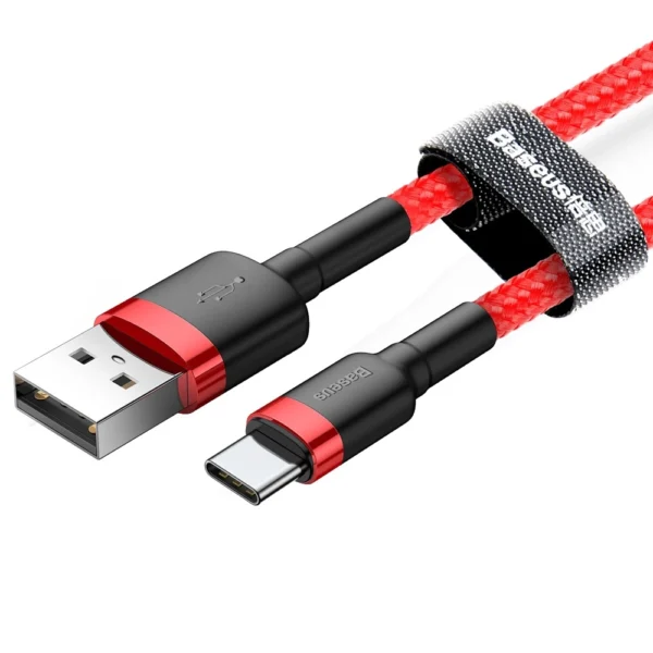 Baseus Cafule Cable durable nylon cable USB / USB-C QC3.0 2A 2M red (CATKLF-C09)