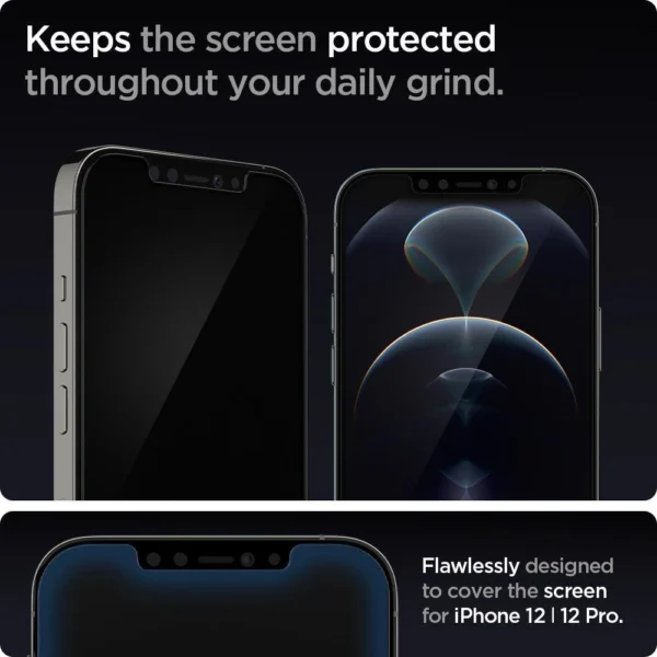 TEMPERED GLASS Spigen GLAS.TR "EZ FIT" 2-PACK IPHONE 12/12 PRO