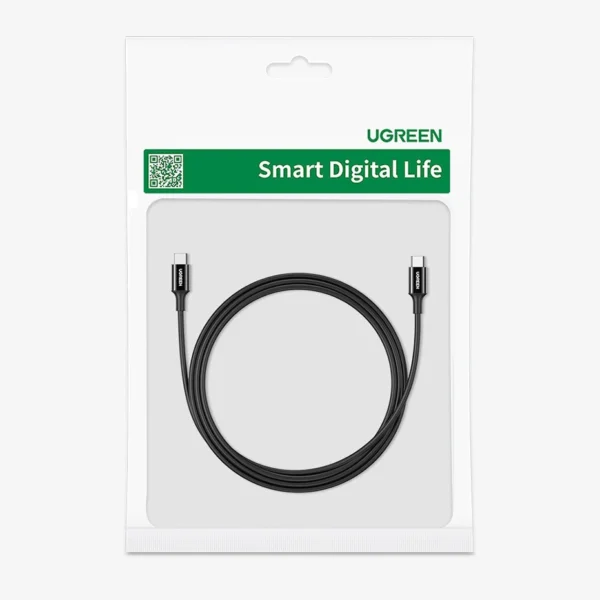 Ugreen cable USB Type C (male) to Type C (male) cable 1m white (US300)