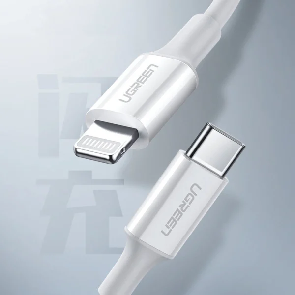 Ugreen cable USB Type C - Lightning 3A cable 0.25 m white (US171)