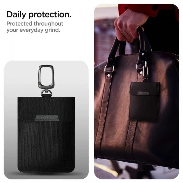 FARADAY CAGE Spigen POUCH KEYLESS RFID SIGNAL BLOCKER BLACK