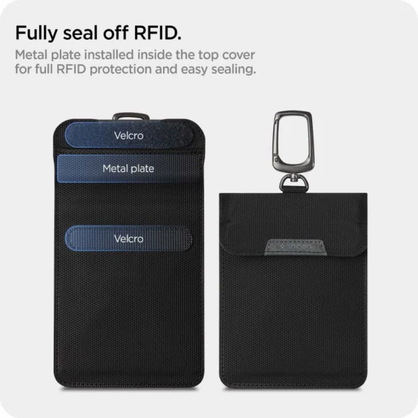 FARADAY CAGE Spigen POUCH KEYLESS RFID SIGNAL BLOCKER BLACK