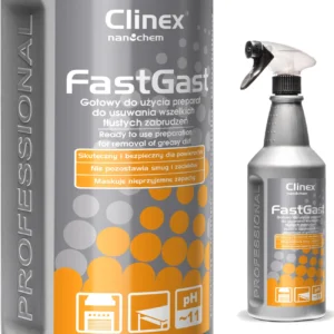 A detergent for cleaning greasy dirt in the kitchen for hoods, countertops, floors and walls CLINEX FastGast 1L