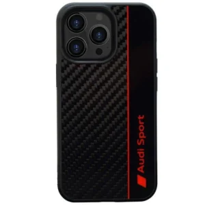 Audi Carbon Fiber Stripe iPhone 13 Pro / 13 6.1" black/black hardcase AUS-TPUPCIP13P-R8/D1-BK