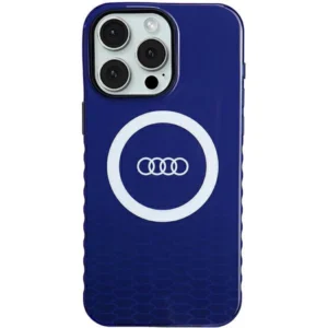 Audi IML Big Logo MagSafe case for iPhone 15 Pro Max – blue