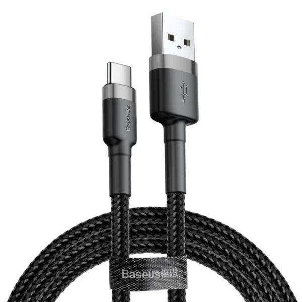 Baseus Cafule USB-A / USB-C QC 3.0 3A cable 1 m – black-gray