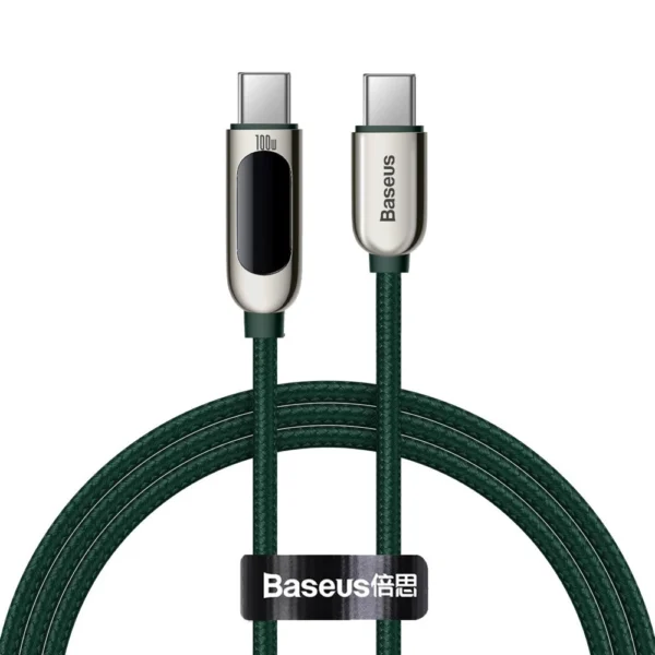 Baseus CATSK-B06 USB-C – USB-C PD cable 100W 5A 480Mb/s 1m – green