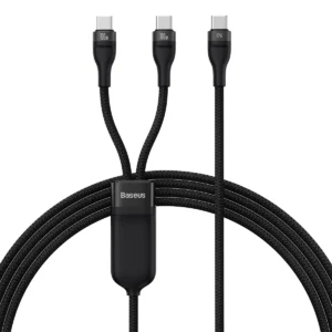 Baseus Flash Series Ⅱ Fast Charging Cable 2in1 USB-C – 2xUSB-C 100W 1.5m black