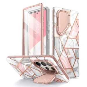 Cosmo Mag Supcase case with MagSafe for Samsung Galaxy S24 Ultra – pink marble