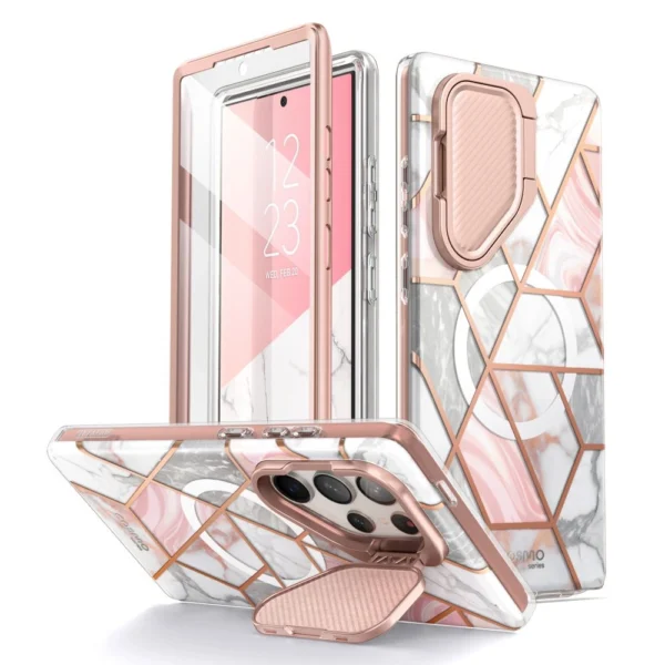 Cosmo Mag Supcase case with MagSafe for Samsung Galaxy S24 Ultra – pink marble