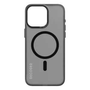 Decoded Transparent Grip Case with MagSafe for iPhone 15 Pro – gray and black