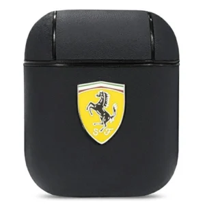 Ferrari AirPods cover black/black On Track Leather