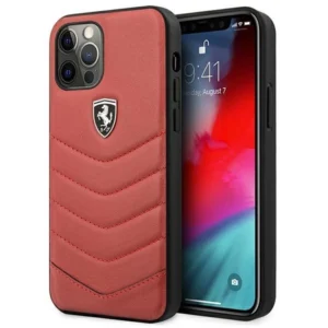 Ferrari iPhone 12/12 Pro red/red hardcase Off Track Quilted