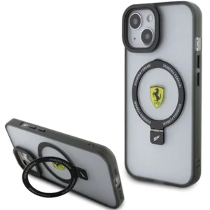 Ferrari Ring Stand 2023 Collection MagSafe Case for iPhone 15 Plus / 14 Plus – Black