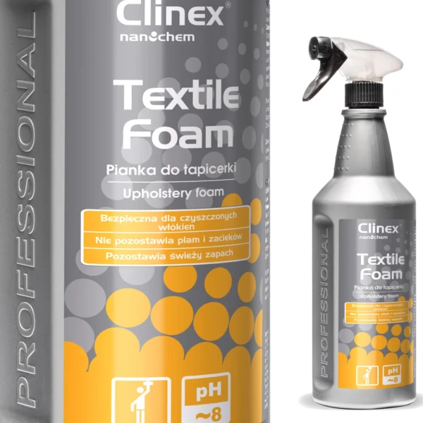 Foam for washing, cleaning and removing stains from carpets, furniture and upholstery CLINEX Textile Foam 1L