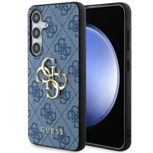 Guess 4G Big Metal Logo case for Samsung Galaxy S24+ – blue