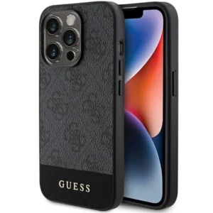 Guess 4G Stripe Collection case for iPhone 15 Pro – gray