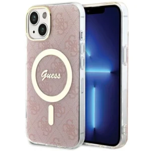 Guess IML 4G MagSafe case for iPhone 15 / 14 / 13 – pink