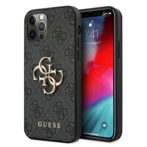 Guess iPhone 12/12 Pro 6,1″ szary/grey hardcase 4G Big Metal Logo