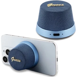 Guess Magnetic Script Metal Bluetooth speaker – blue