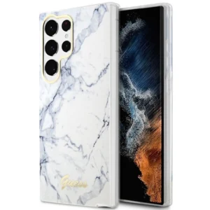 Guess S23 Ultra S918 white/white hardcase Marble