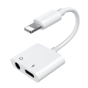 Joyroom S-Y104 headphone adapter Lightning – Lightning / mini jack 3.5mm – white