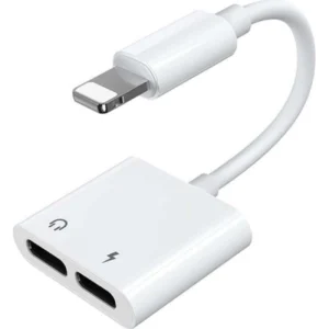 Joyroom S-Y104 headphone Lightning / 2x Lightning adapter – white