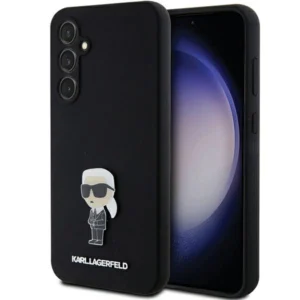 Karl Lagerfeld Silicone Ikonik Metal Pin case for Samsung Galaxy S23 FE – black