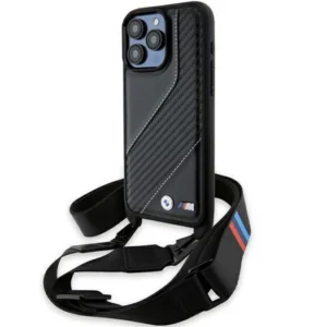 M Edition Carbon Stripe & Strap case for iPhone 15 Pro – black