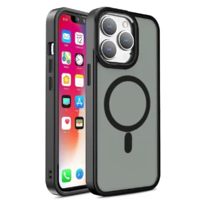 Magnetic Color Matte Case for iPhone 15 Pro Max – black