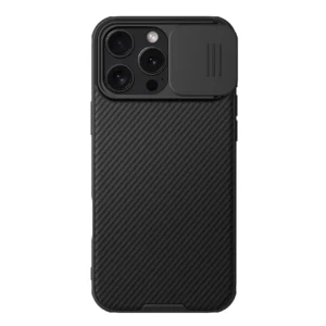 Nillkin CamShield Pro Case for iPhone 16 Pro Max with camera cover – black