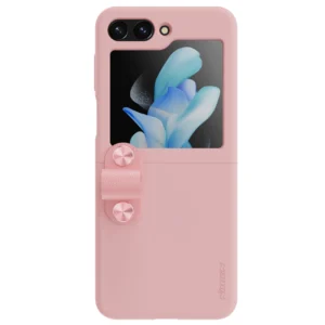 Nillkin Flex Flip Case with Charm and Stand for Samsung Galaxy Z Flip 5 – Peach