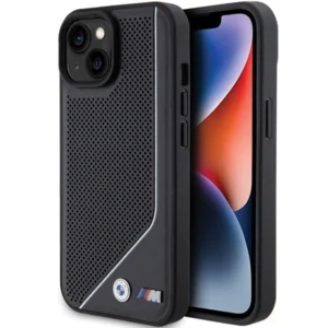 Perforated Twisted Line MagSafe Case for iPhone 15/14/13 – Black