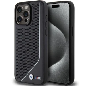 Perforated Twisted Line MagSafe case for iPhone 15 Pro – black