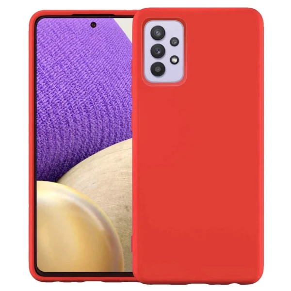 Silicone Case Soft Flexible Rubber Cover for Samsung Galaxy A32 4G red