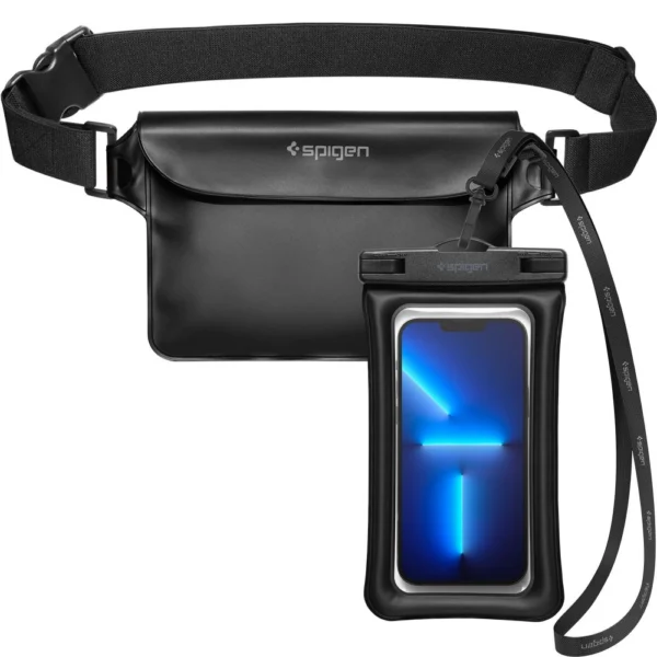 Spigen Aqua Shield A621 waterproof hip bag + floating case – black