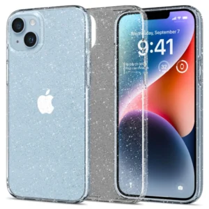 Spigen Liquid Crystal case with glitter for iPhone 14 transparent